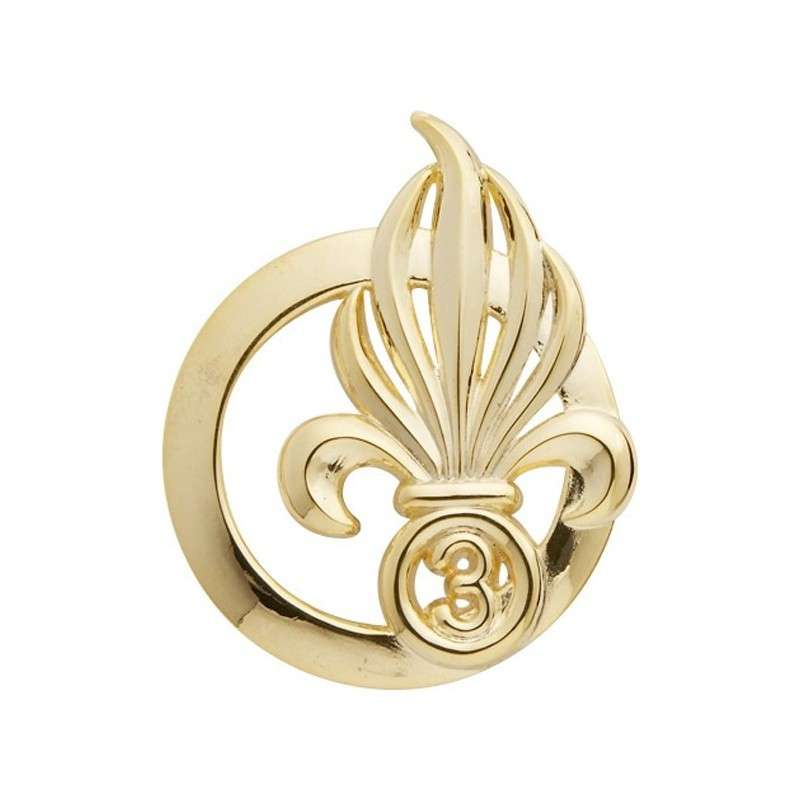 Bague Chevalière Fantaisie Légion Étrangère - Ornée Ajourée, Taille 20, Dorée, Alliage, Neuf