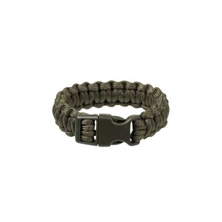 Bracelet de Survie Paracorde Boucle Plastique 22mm Vert OD Mil-Tec