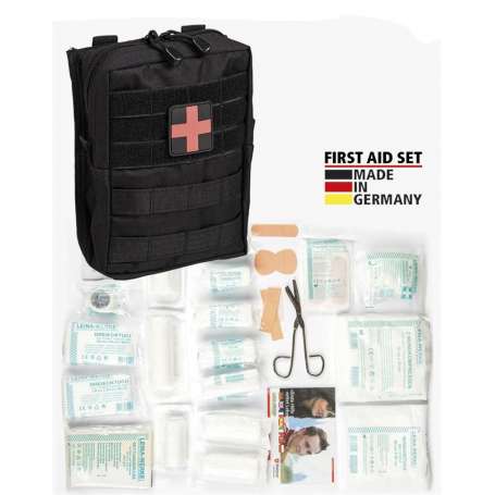 Trousse de Secours LEINA 43 pièces Noir Mil-Tec