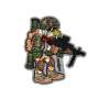 Patch Coq Infanterie 3D PVC