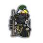 Patch Coq Nageur de Combat 3D PVC