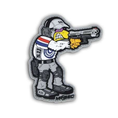 Patch Coq Tireur Sportif 3D PVC