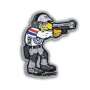 Patch Coq Tireur Sportif 3D PVC