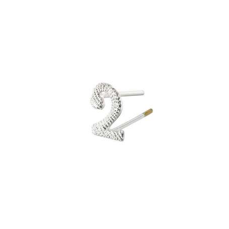 Chiffre 2 Argenté 10mm Pour Médaille