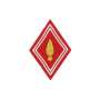 Ecusson Losange Artillerie De Montagne Officier Sur Velcro