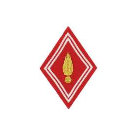 Ecusson Losange Artillerie De Montagne Officier Sur Velcro