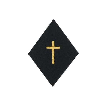 Ecusson Losange Aumonier Catholique Or Sous-Officier à Coudre