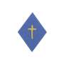 Ecusson Losange Aumonier Catholique Laïque Sous-Officier à Coudre