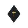 Ecusson Losange Aumonier Catholique Or Sous-Officier à Coudre