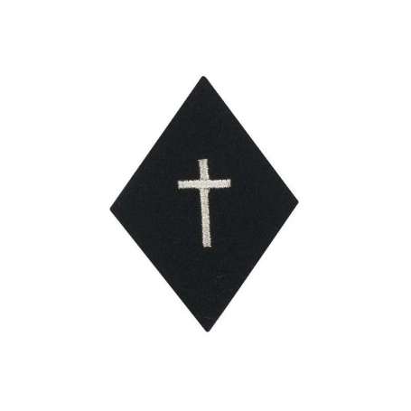 Ecusson Losange Aumonier Catholique Auxiliaire Sous-Officier à Coudre