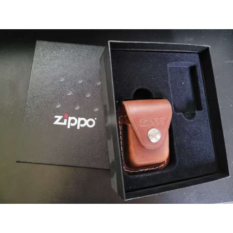 ZIPPO Boîte Cadeau Pochette Cuir Marron