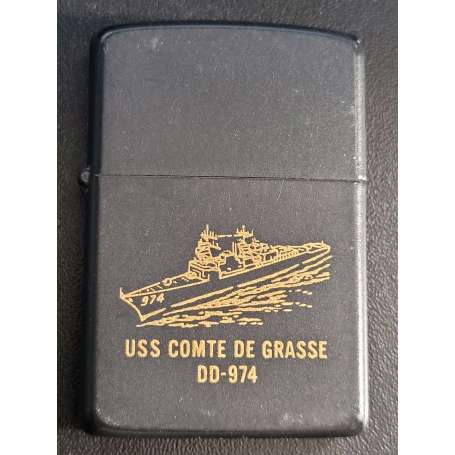 ZIPPO USS COMTE DE GRASSE DD 974 Noir US NAVY 2 Faces