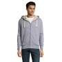 Sweat veste à capuche Molletonné Gris Chiné