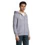 Sweat veste à capuche Molletonné Gris Chiné