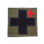 Écusson Brodé CROIX MEDIC TIC Kaki
