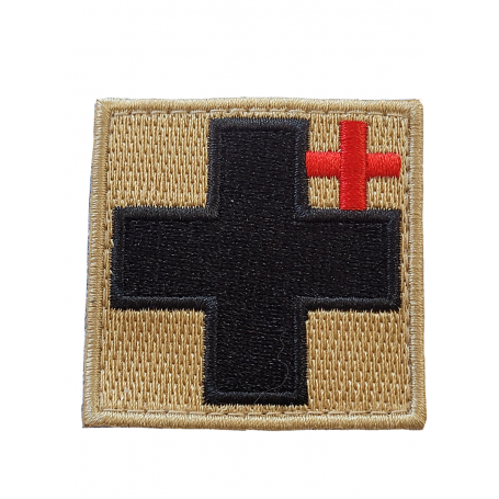 Écusson Brodé CROIX MEDIC TIC Sable