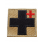 Écusson Brodé CROIX MEDIC TIC Sable