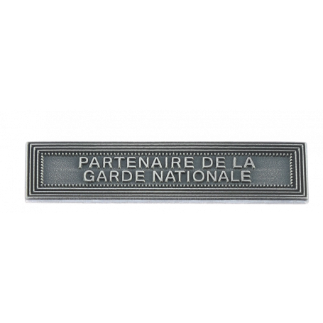 Agrafe Médaille PARTENAIRE de la GARDE NATIONALE Argent