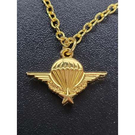 Pendentif Brevet Parachutiste Doré Double Face