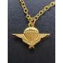 Pendentif Brevet Parachutiste Doré Double Face