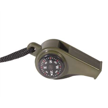 Sifflet de Survie avec Boussole/Thermomètre Mil-Tec