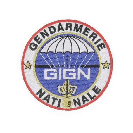 Écusson GIGN Rond Groupe d'Intervention de la Gendarmerie Nationale sur scratch
