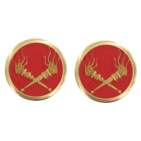 Paires d'Insignes de Collet Service des Essences des Armée Or