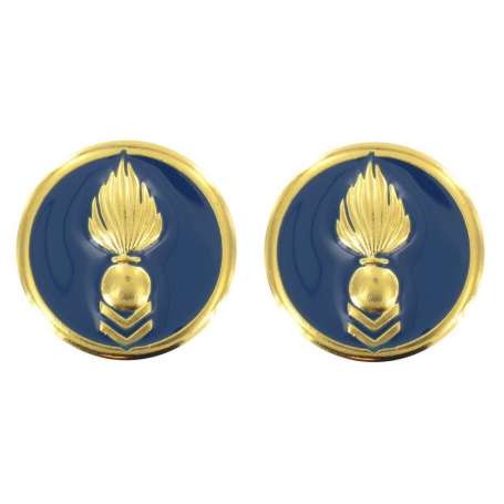 Paires d'Insignes de Collet Groupe de Spécialités Etat-Major Corps Technique et Administratif GSEM CTA Or
