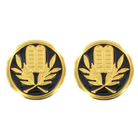 Paires d'Insignes de Collet Aumonier Israélite Or
