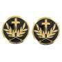 Paires d'Insignes de Collet Aumonier Catholique Or