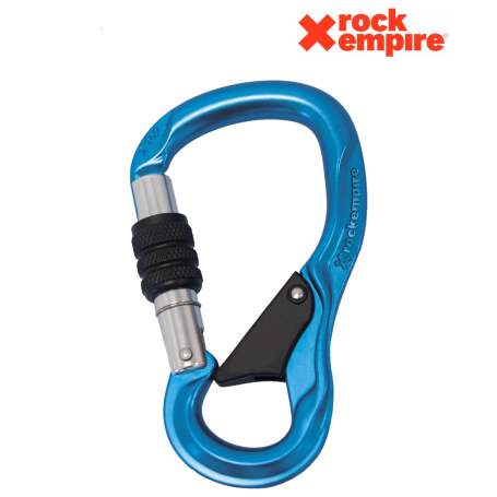 Mousqueton HMS 2Tap S Alu Aqua Vis loquet de sécurité Rock Empire