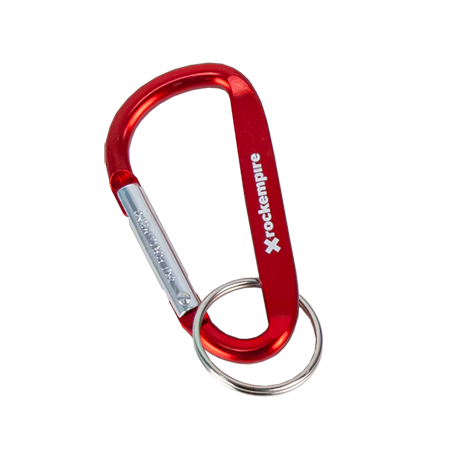Porte Clés Mini Mousqueton Rouge Rock Empire