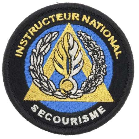 Écusson Brevet de Instructeur National Secourisme Sur Scratch Gendarmerie Nationale