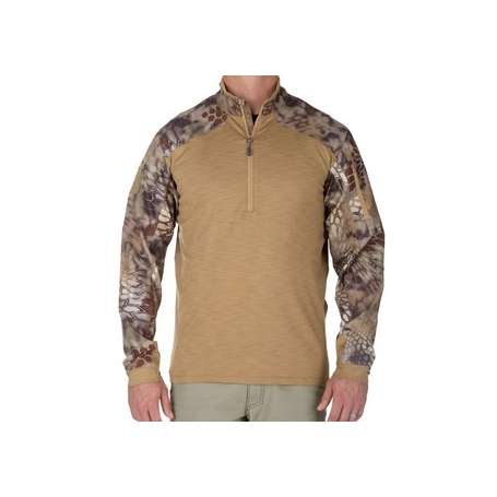 Déstockage Chemise Rapid Half Zip M Coyote Manches Longues 5.11 Tactical