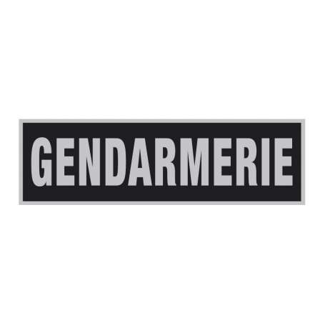 Bande Réto-réfléchissante GENDARMERIE 10*30 Fond Noir