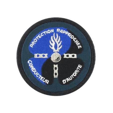 Écusson Protection Rapprochée Conducteur d'Autorité Gendarmerie Nationale Sur Scratch