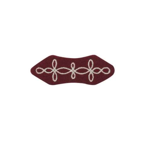 Hongroise Amarante Laminette Argent Hussards