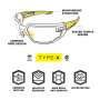 Lunettes Protections Balistiques Type X Ecran Fumé Mechanix