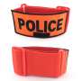 Brassard Brodé POLICE orange Porte Numéro