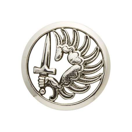 Insigne de Béret Parachutiste Metro Brillant Arg
