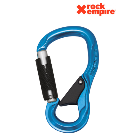 Mousqueton HMS 2Tap 2T Alu Aqua Twist-lock loquet de sécurité Rock Empire