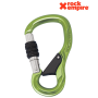 Mousqueton HMS 2Tap S Alu Lime Vis loquet de sécurité Rock Empire