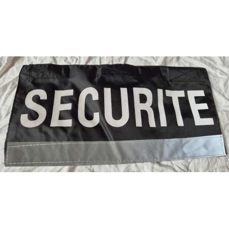 Bande Réto-réfléchissante SECURITE écriture grises fond noir