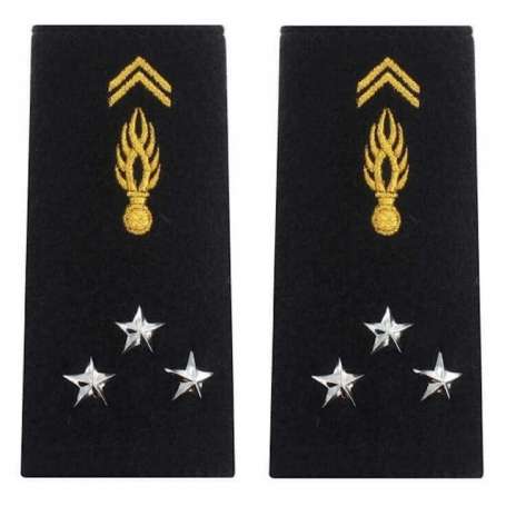 Paire de Fourreaux d'Épaule Souple Homme Général de Division Gendarmerie Nationale