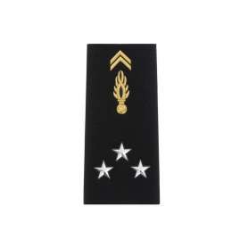 Fourreaux d'Épaule Homme Rigide Général de Division 3 étoiles Gendarmerie Nationale