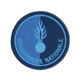 Écusson Gendarmerie Nationale Bleu Grenade Sur Scratch