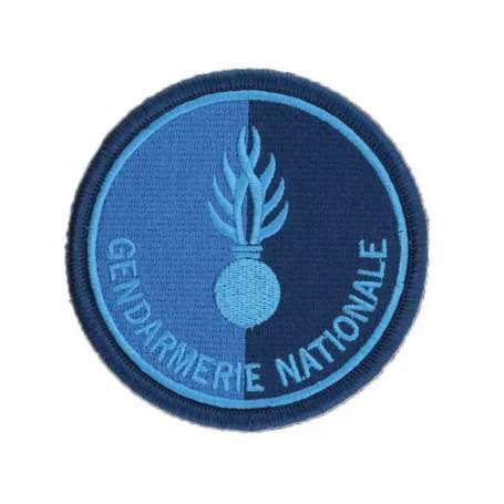 Écusson Gendarmerie Nationale Bleu Grenade Sur Scratch