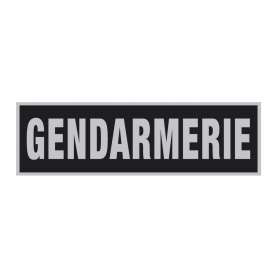 Bande Réto-réfléchissante GENDARMERIE 2.5*11 Fond Noir