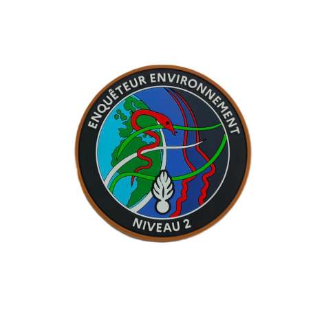 Écusson Enquêteur Environnement Niveau 2 Bronze Gendarmerie Nationale PVC 3D sur scratch
