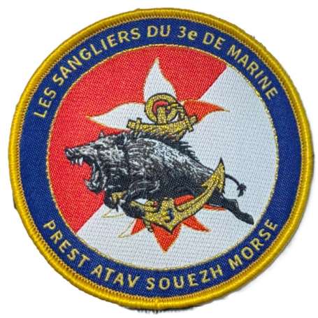 Écusson 6° Compagnie 3° Régiment d'Infanterie de Marine Sur Scratch TDM